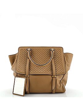 Bottega Veneta Monaco Handbag Nappa Leather With Intrecciato Detail Medium (view 2)