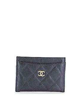Chanel Classic Card Holder Quilted Iridescent Caviar (view 1)