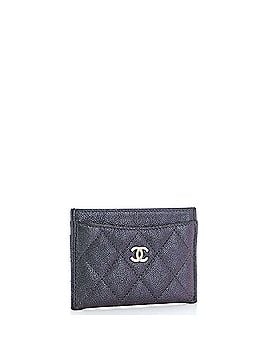 Chanel Classic Card Holder Quilted Iridescent Caviar (view 2)