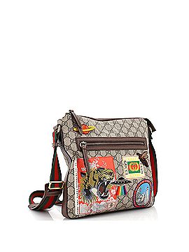 Gucci Courrier Zip Messenger GG Coated Canvas with Applique Medium (view 2)