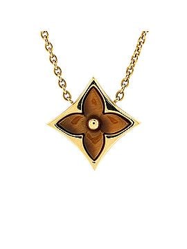 Louis Vuitton Color Blossom Star Pendant Necklace 18K Yellow Gold with Tigers Eye (view 1)