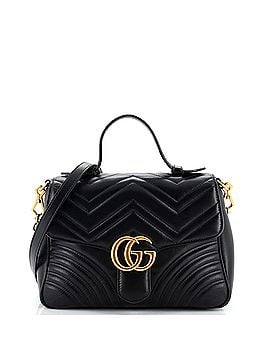 Gucci GG Marmont Top Handle Flap Bag Matelasse Leather Small (view 1)
