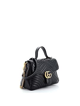 Gucci GG Marmont Top Handle Flap Bag Matelasse Leather Small (view 2)