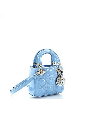 Christian Dior Lady Dior Bag Cannage Quilt Patent Micro (view 2)