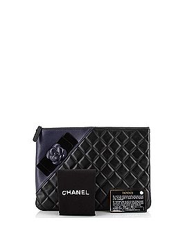 Chanel Camellia O Case Clutch Quilted Lambskin Medium (view 2)