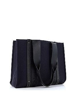 Chloé Woody Tote Canvas and Embroidered Leather Medium (view 2)