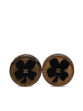 Chanel Resin CC Clover Clip On Earrings (view 1)
