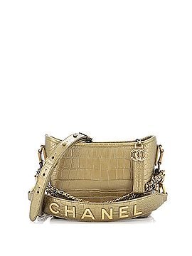 Chanel Gabrielle Hobo with Logo Handle Crocodile Embossed Calfskin Small (view 1)