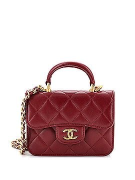 Chanel Top Handle Flap Coin Purse with Chain Quilted Lambskin (view 1)