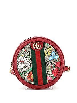 Gucci Ophidia Round Backpack Flora GG Coated Canvas Mini (view 1)