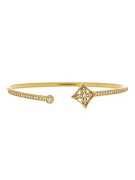 Louis Vuitton Idylle Blossom Twist Cuff Bracelet 18K Yellow Gold with Pave Diamonds (view 1)