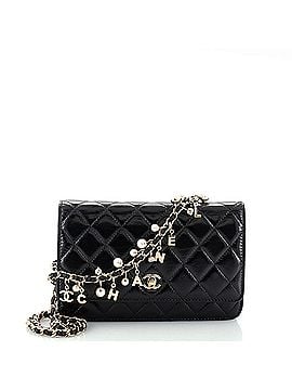 Chanel Pearl Charm Wallet on Chain Quilted Glazed Calfskin (view 1)