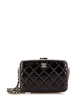 Chanel Framed Box Clutch with Chain Quilted Patent Small (view 1)