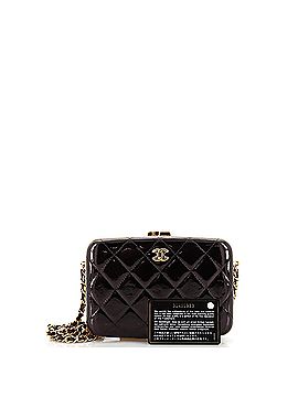 Chanel Framed Box Clutch with Chain Quilted Patent Small (view 2)