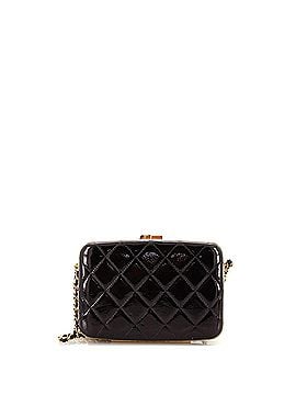 Chanel Framed Box Clutch with Chain Quilted Patent Small (view 2)