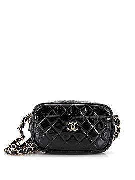 Chanel Camera Case Bag Quilted Patent Mini (view 1)