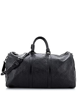 Louis Vuitton Keepall Bandouliere Bag Monogram Shadow Leather 50 (view 1)