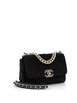 Chanel 19 Flap Bag Quilted Velvet Medium (view 2)