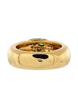 Cartier Vintage Panthere de Cartier Band Ring 18K Yellow Gold with Emeralds and Diamonds (view 2)