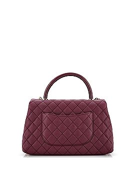 Chanel Coco Top Handle Bag Quilted Caviar with Lizard Embossed Handle Small (view 2)