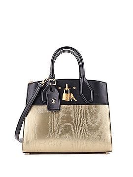 Louis Vuitton City Steamer Handbag Gravity Gold Calfskin and Leather PM (view 1)