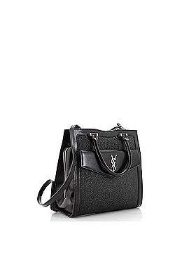 Saint Laurent Uptown Tote Raffia with Leather Small (view 2)