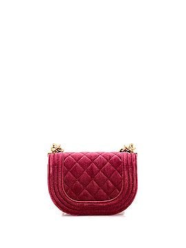 Chanel Boy Curved Messenger Bag Quilted Velvet Mini (view 2)
