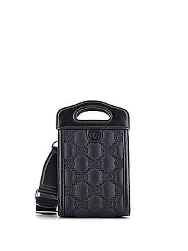 Gucci Top Handle Crossbody Bag GG Embossed Matelasse Nylon with Leather Mini (view 1)