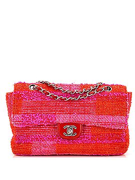 Chanel Vintage CC Chain Flap Bag Quilted Multicolor Tweed Medium (view 1)