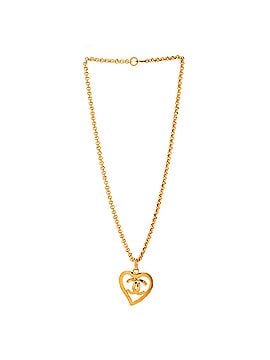 Chanel Vintage CC Heart Pendant Long Necklace Metal (view 2)