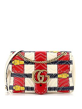 Gucci GG Marmont Flap Bag Trompe L'Oeil Matelasse Leather Medium (view 1)