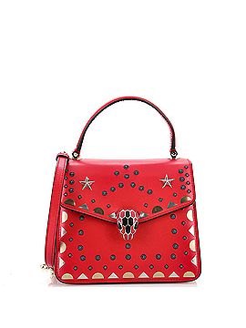 Bvlgari Serpenti Top Handle Bag Studded Laser Cut Leather Small (view 1)