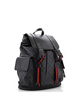 Gucci Double Pocket Buckle Backpack GG Coated Canvas Large (view 2)