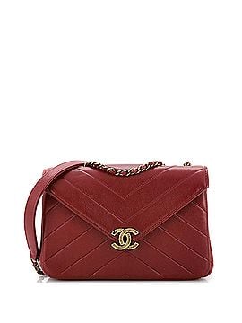 Chanel Coco Envelope Flap Bag Chevron Leather Medium (view 1)