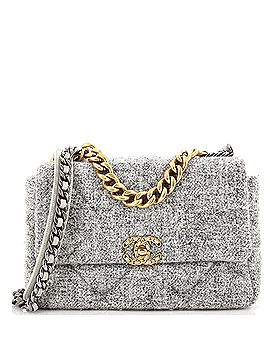 Chanel 19 Flap Bag Quilted Wool Large (view 1)