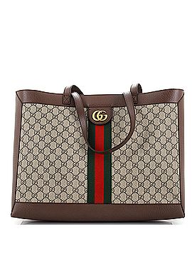 Gucci Ophidia Soft Open Tote GG Coated Canvas East West (view 1)