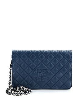 Chanel Diamond CC Wallet on Chain Quilted Lambskin (view 1)