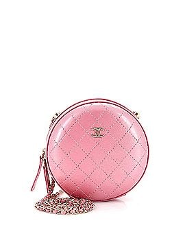 Chanel Round Clutch with Chain Quilted Iridescent Calfskin (view 1)
