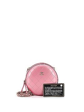 Chanel Round Clutch with Chain Quilted Iridescent Calfskin (view 2)