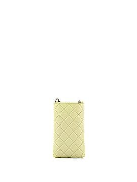 Chanel French New Wave Phone Holder Crossbody Bag Quilted Caviar (view 2)