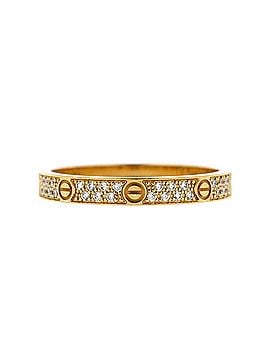 Cartier Love Wedding Band Pave Diamonds Ring 18K Yellow Gold and Diamonds Small (view 1)