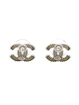 Chanel CC Stud Earrings Metal with Enamel (view 2)