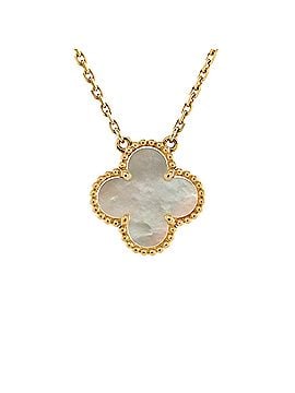Van Cleef & Arpels Vintage Alhambra Pendant Necklace 18K Yellow Gold and Mother of Pearl (view 1)