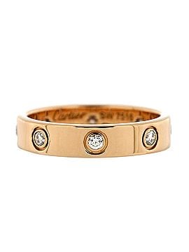 Cartier Love Wedding Band 8 Diamonds Ring 18K Rose Gold with Diamonds (view 1)