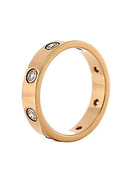 Cartier Love Wedding Band 8 Diamonds Ring 18K Rose Gold with Diamonds (view 2)