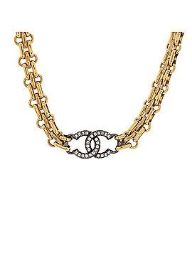 Chanel CC Reissue Chain Choker Necklace Metal with Crystals (view 1)