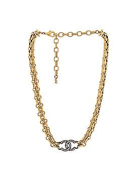 Chanel CC Reissue Chain Choker Necklace Metal with Crystals (view 2)