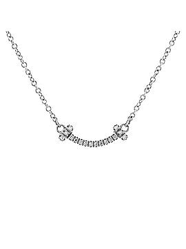 Tiffany & Co. T Smile Pendant Necklace 18K White Gold with Diamonds Mini (view 1)