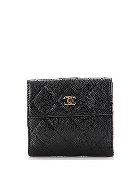 Chanel CC Compact Classic Flap Wallet Quilted Caviar (view 1)