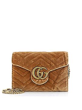 Gucci GG Marmont Chain Wallet Matelasse Velvet Mini (view 1)